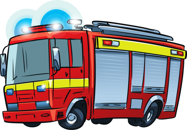 Пожарная машина мультяшная