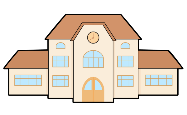 Школа мультяшная здание