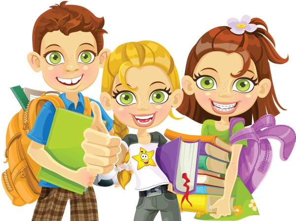 Нарисованные школьники