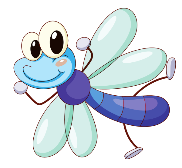 Стрекоза мультяшная красивая