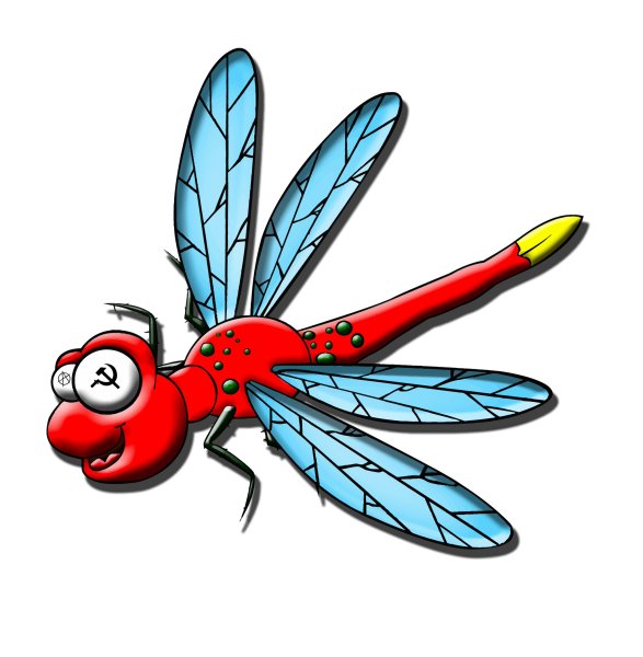 Стрекоза мультяшная