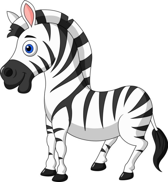 Зебра мультяшный