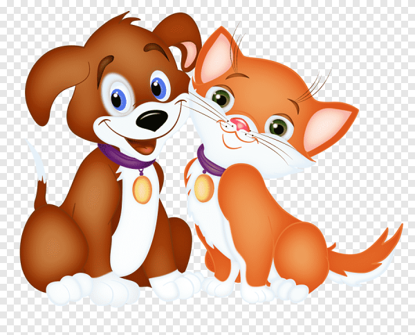 Мультяшные кот и собака