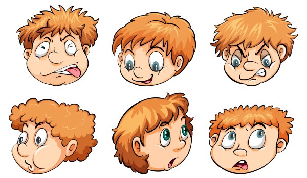 Лица детей с разными эмоциями