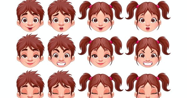 Лица детей с разными эмоциями