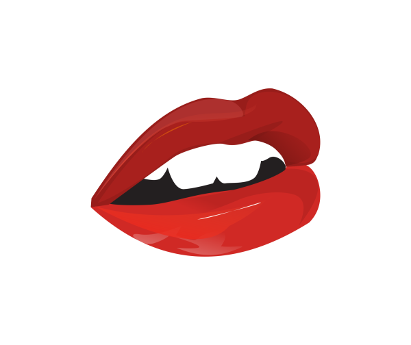 Губы на белом фоне