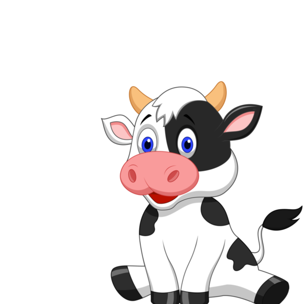 Теленок мультяшный