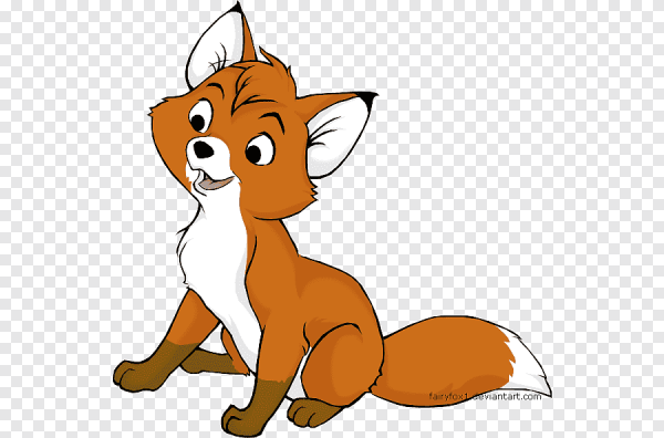 Лисичка на прозрачном фоне