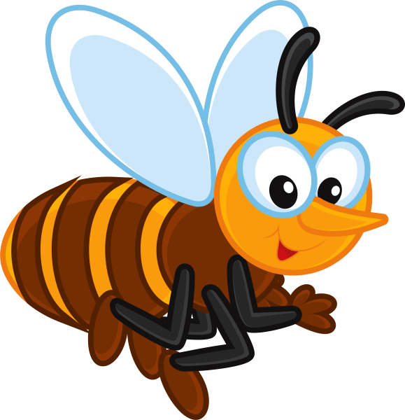 Пчелка на белом фоне