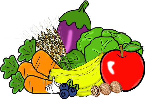 Мультяшные овощи и фрукты