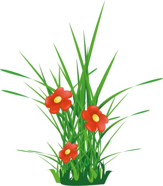 Цветы мультяшные