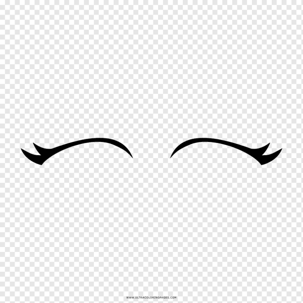 Трафарет закрытых глаз