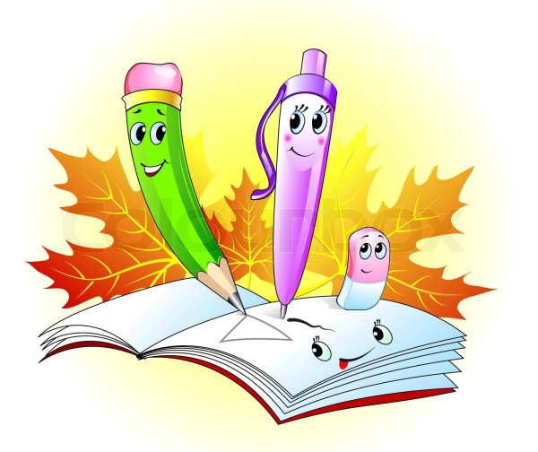 Карандаш и тетрадь на прозрачном фоне