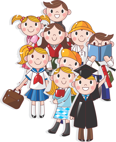 Мультяшные школьники