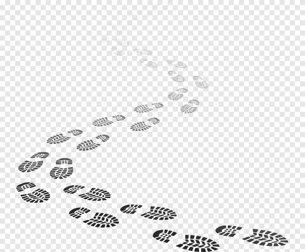 Следы без фона