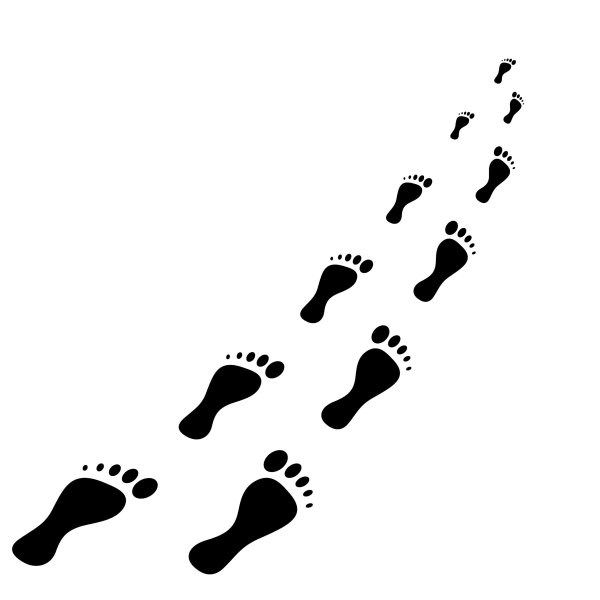 Следы человека вектор