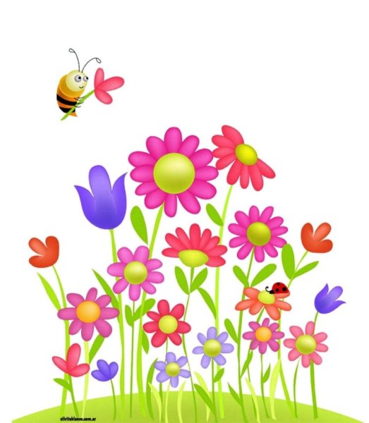Векторные цветы детские