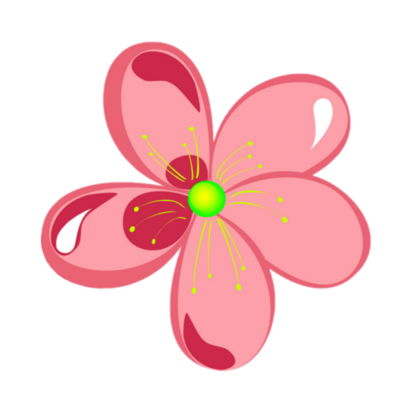 Цветочки мультяшные