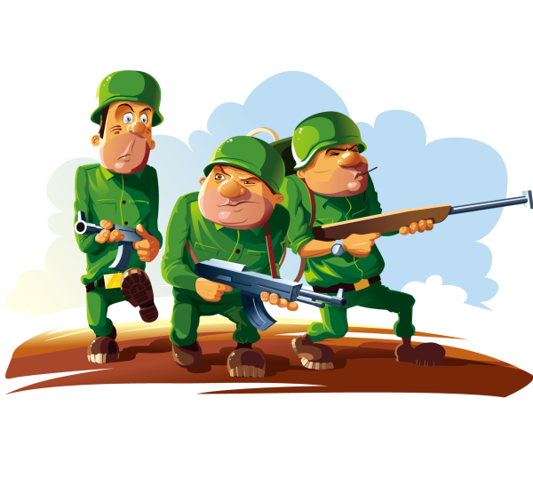 Солдат на прозрачном фоне