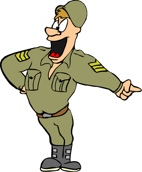 Солдат на белом фоне