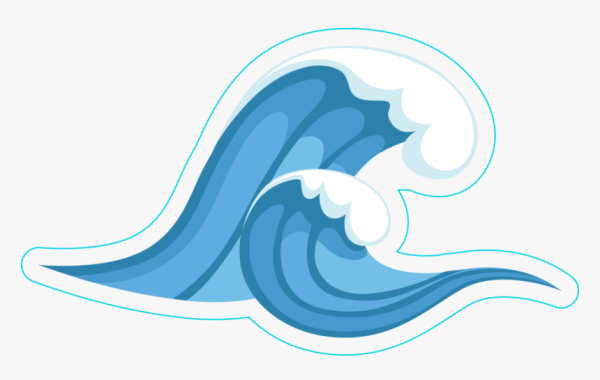 Волна стикер