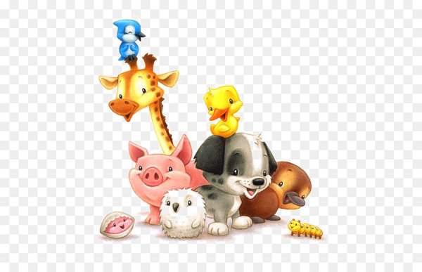 Мультяшные животные для детей