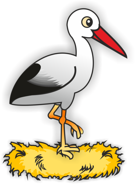 Аист с ребенком