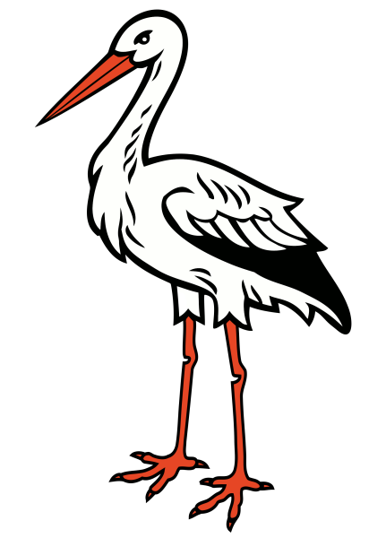 Аист рисунок