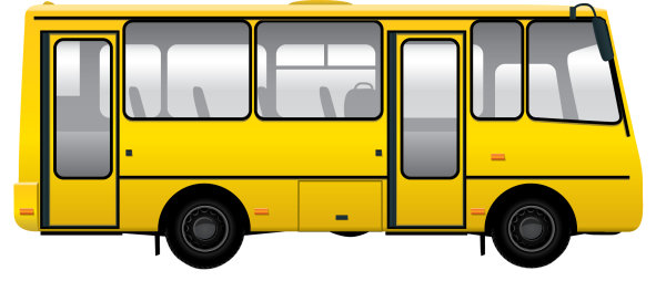 Автобус на белом фоне