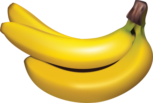 Банан на белом фоне