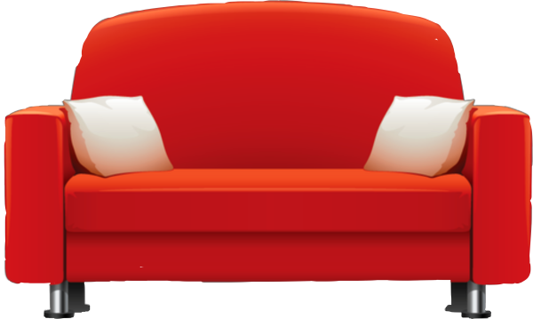 Диван на белом фоне