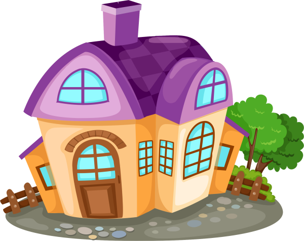 Домик мультяшный вектор