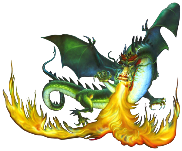 Дракон на прозрачном фоне
