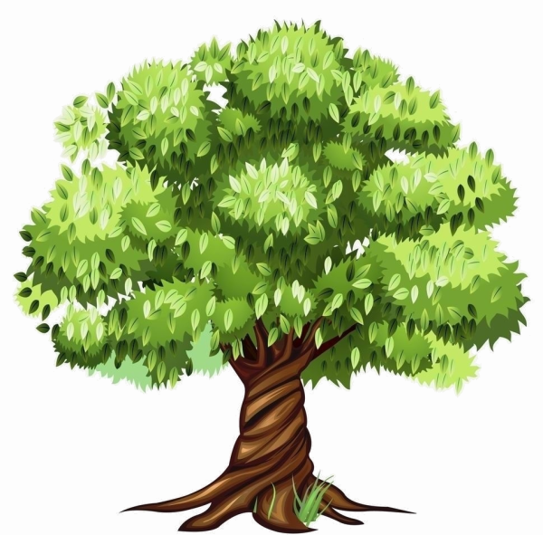 Красивое дерево мультяшное