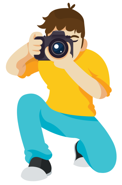 Фотограф на прозрачном фоне