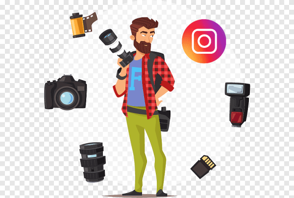 Человек с фотоаппаратом вектор