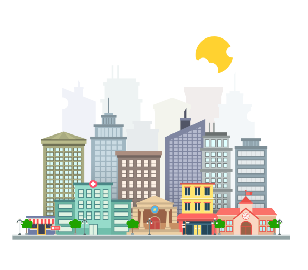 Мультяшный город