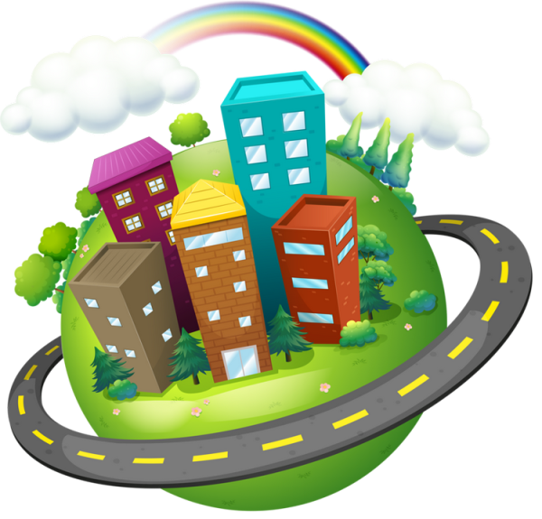 Город на прозрачном фоне