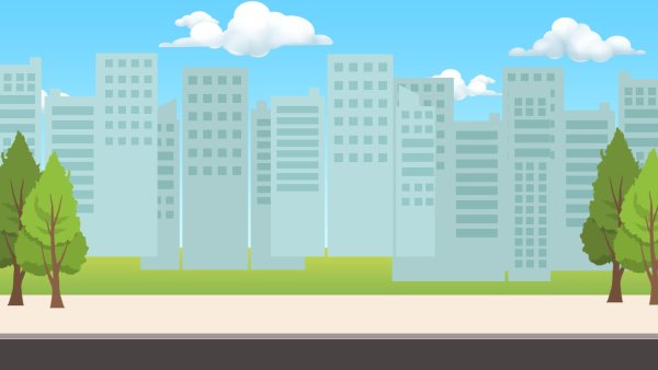 Мультяшный город