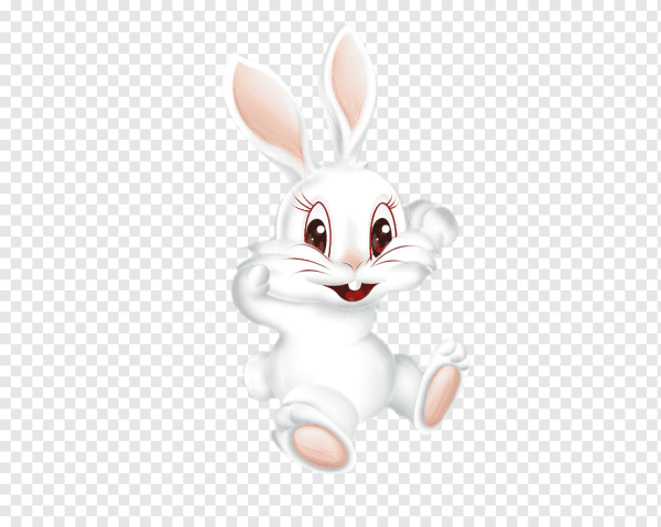 Белый зайчик для детей