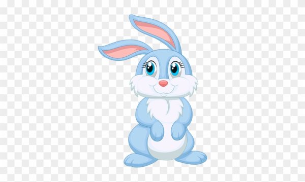 Мультяшный Зайка на прозрачном фоне