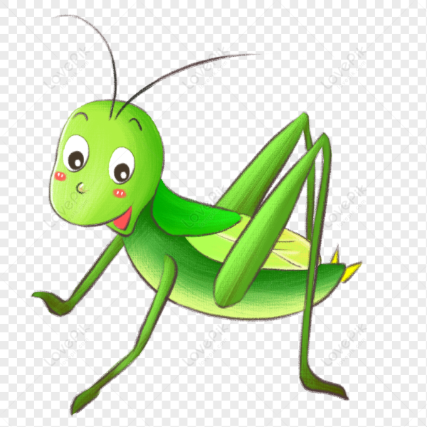 Кузнечик мультяшный