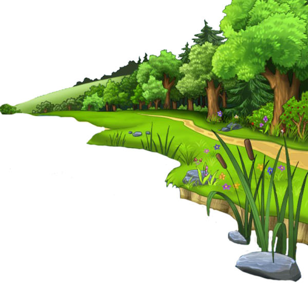 Пейзаж на прозрачном фоне