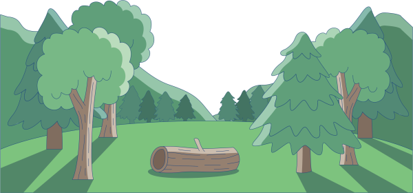 Лес на прозрачном фоне