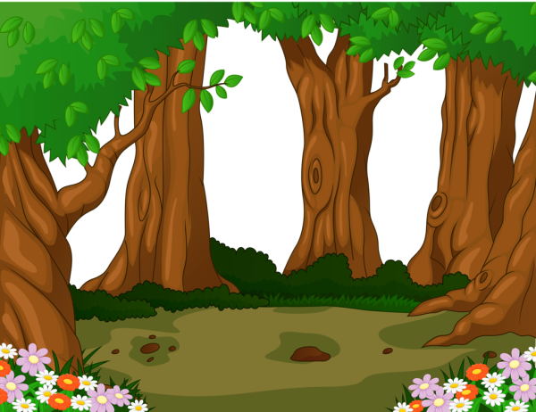 Мультяшный лес в хорошем качестве
