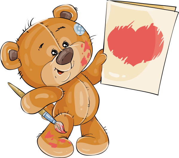 Милый медведь мультяшный