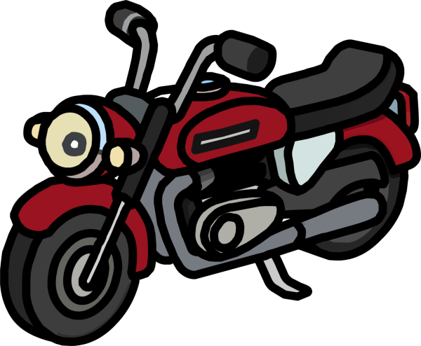 Мультяшка на мотоцикле