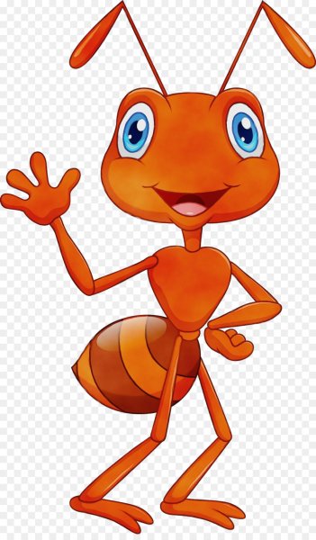 Муравьишка на белом фоне