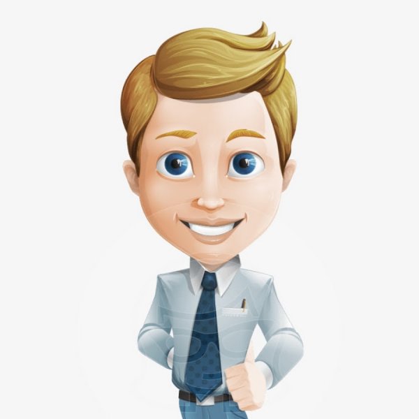 Добрый мужчина мультяшный