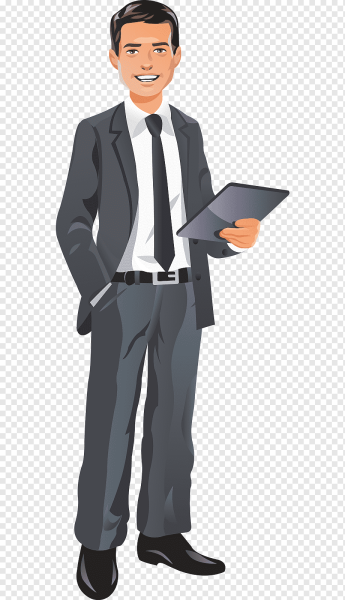 Деловой мужчина с мультяшка